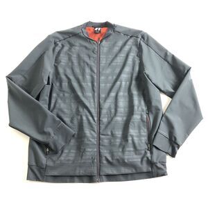 Russell Athletic Men Gray Full Zip Track Jacket Size Large Gym Running Train‎